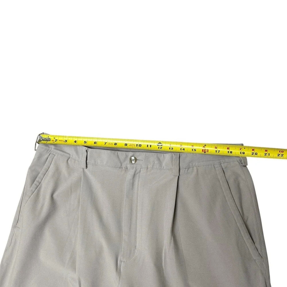 Nike Golf‎ Pants 38x32 Nike Fit Dry Cuffed Pleated Beige Khaki Men's